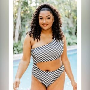 Women’s XL pink lily swimsuit